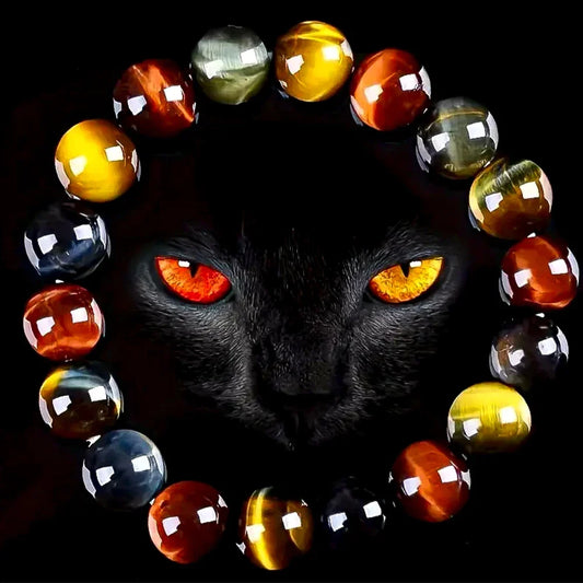 Colorful Tiger Eye Healing Bracelet – Crystal Gift for Couples - BuzzMart