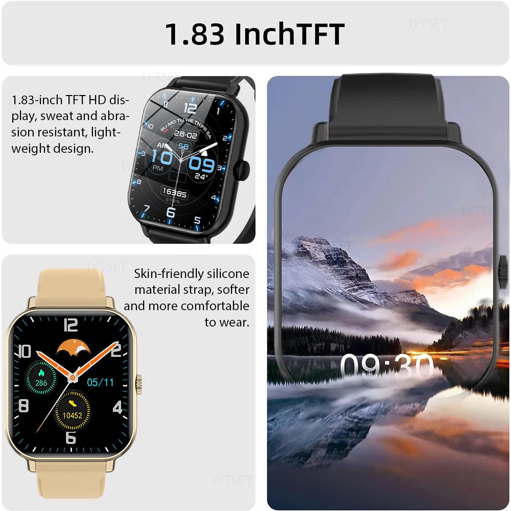 KESHUYOU 2025 New Smart Watch Men Women Full Touch Screen Heart Rate Tracker Bluetooth Talking Sports Smart Watch Holiday Gift - BuzzMart