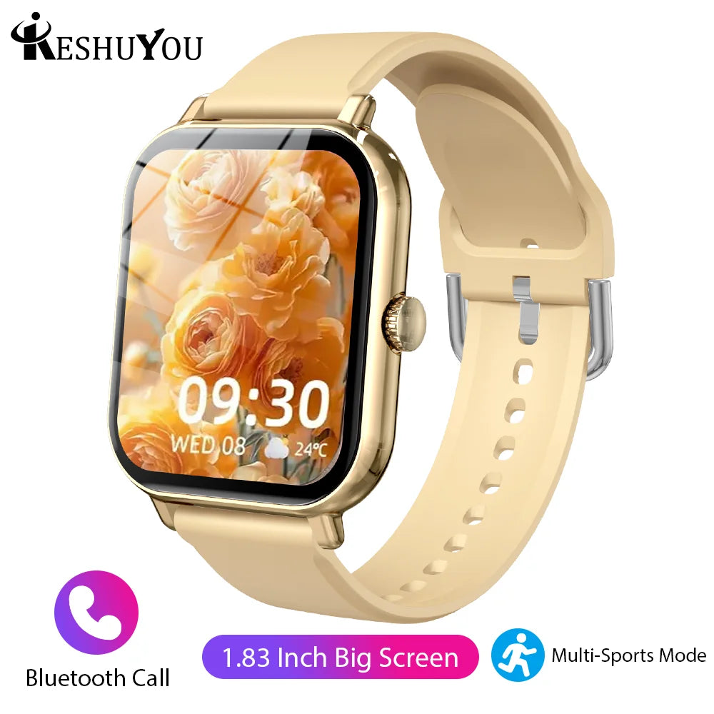 KESHUYOU 2025 New Smart Watch Men Women Full Touch Screen Heart Rate Tracker Bluetooth Talking Sports Smart Watch Holiday Gift - BuzzMart