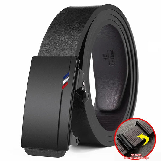 New Product Belt MEN'S High Quality Toothless Automatic Buckle Casual Men Belt MEN'S Business Fashion Belt - BuzzMart