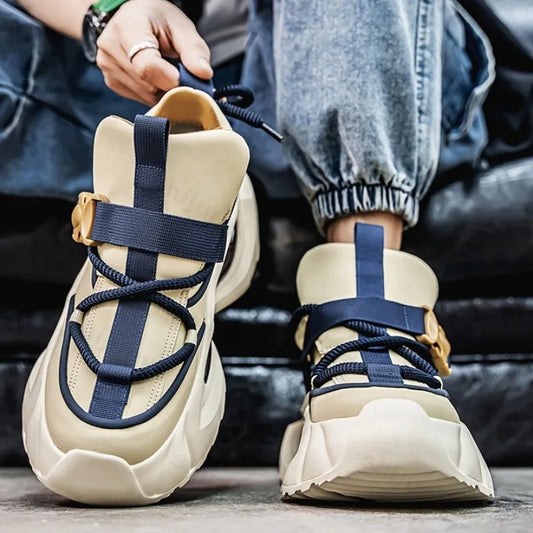 Men’s Chunky Sneakers – Breathable Mesh Casual Shoes 2025 - BuzzMart