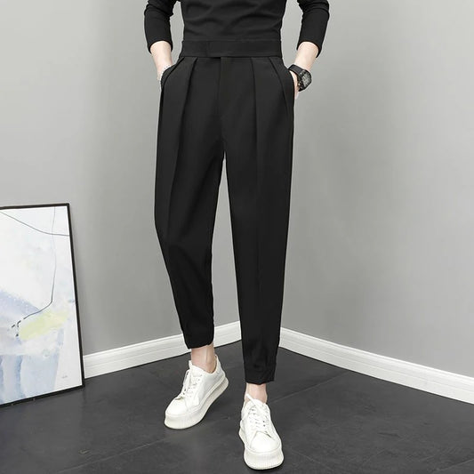 Trendy High-Waist Pleated Pants for Stylish Spring Looks - BuzzMart