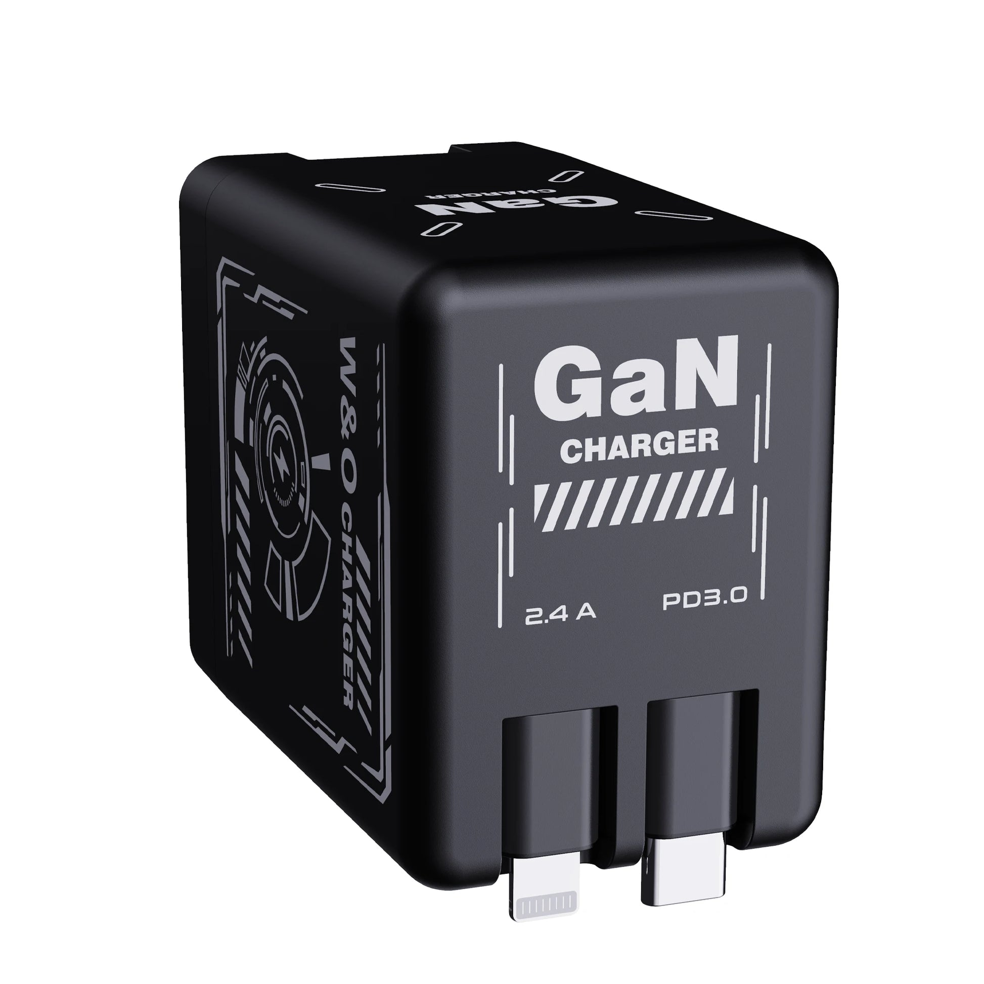 Trendy 20W GaN Fast Charger with Soft Silicone Cables - BuzzMart
