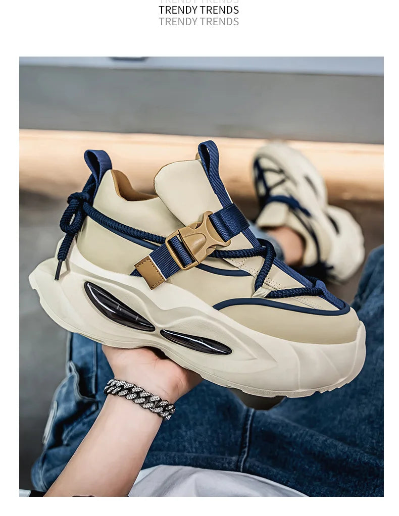 Men’s Chunky Sneakers – Breathable Mesh Casual Shoes 2025 - BuzzMart