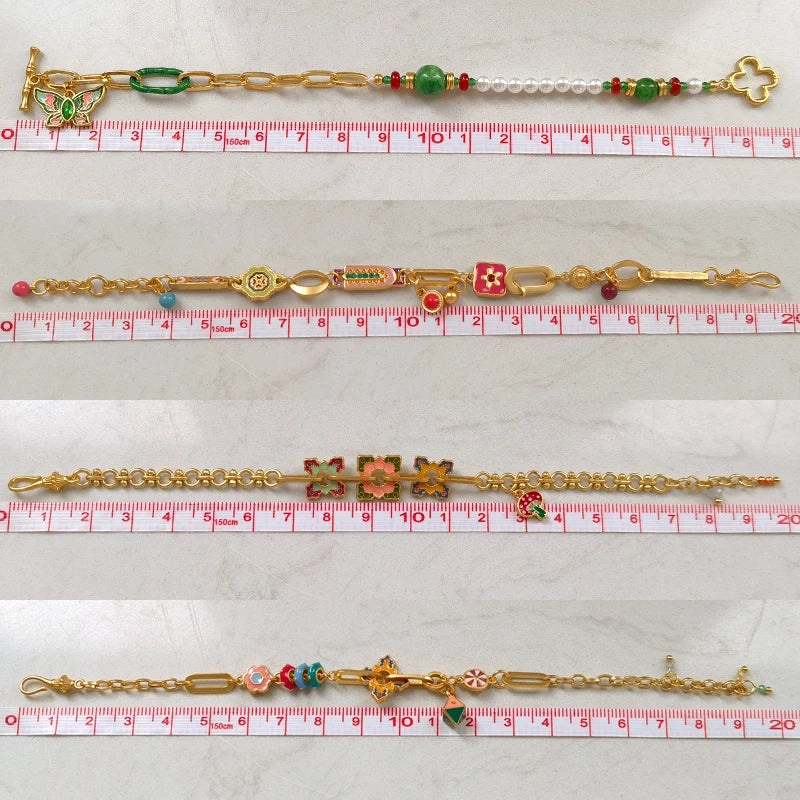Modern Jewelry Elegant Temperament Multiple Colorful Enamle Chain Bracelets For Women Female Gifts Sweet Accessories Hot Sale - BuzzMart