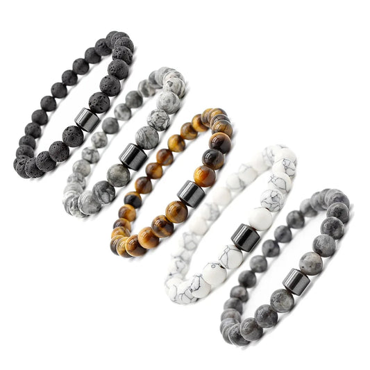 🧲 Magnetic Tiger Eye Bracelet – Handmade Gift for Him - BuzzMart