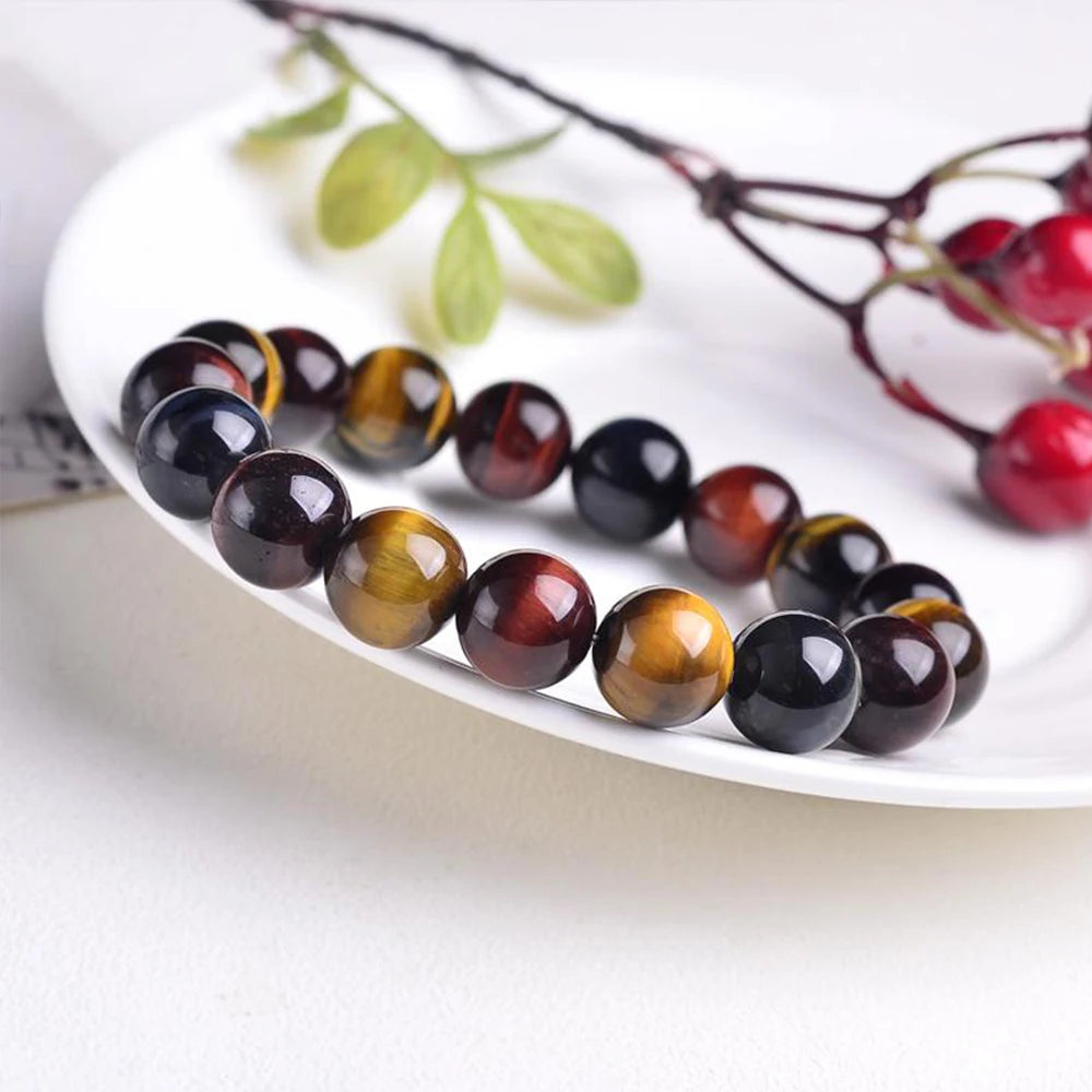 Colorful Tiger Eye Healing Bracelet – Crystal Gift for Couples - BuzzMart
