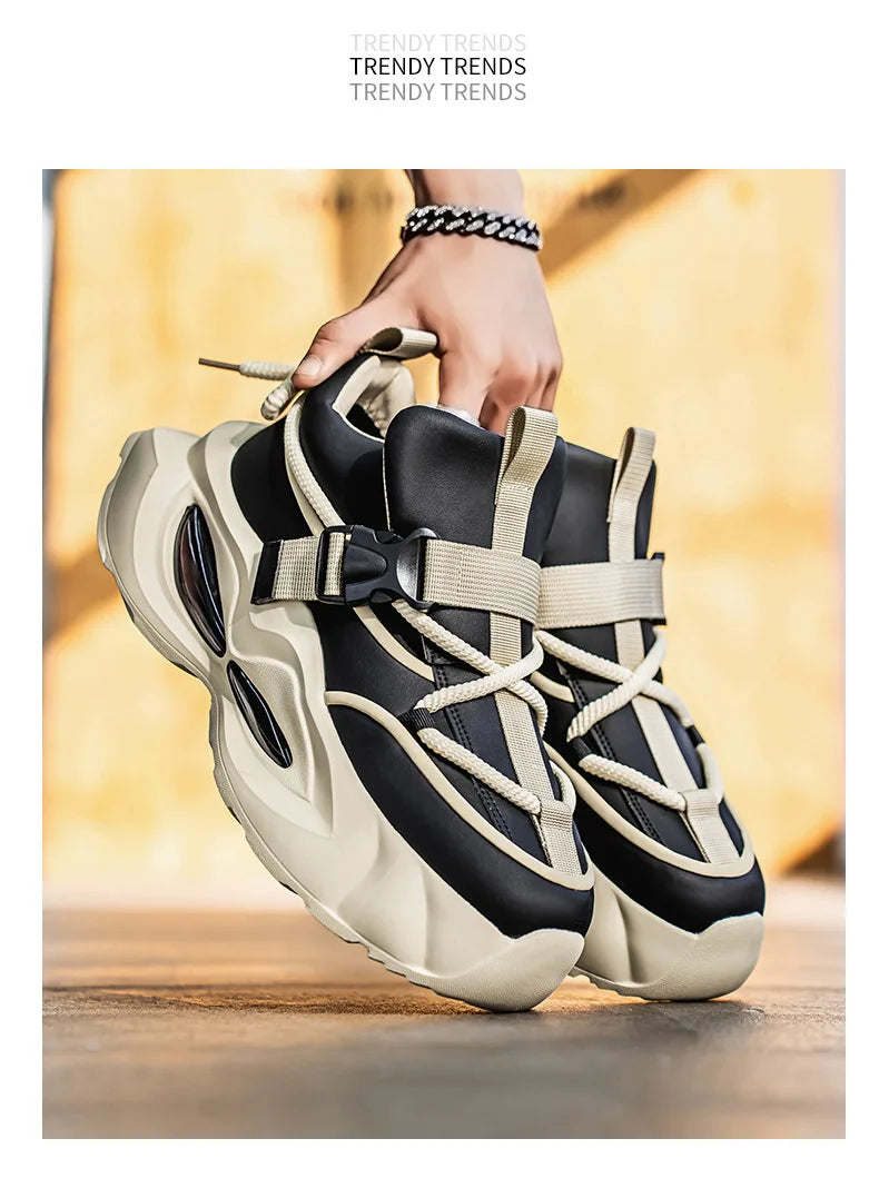 Men’s Chunky Sneakers – Breathable Mesh Casual Shoes 2025 - BuzzMart