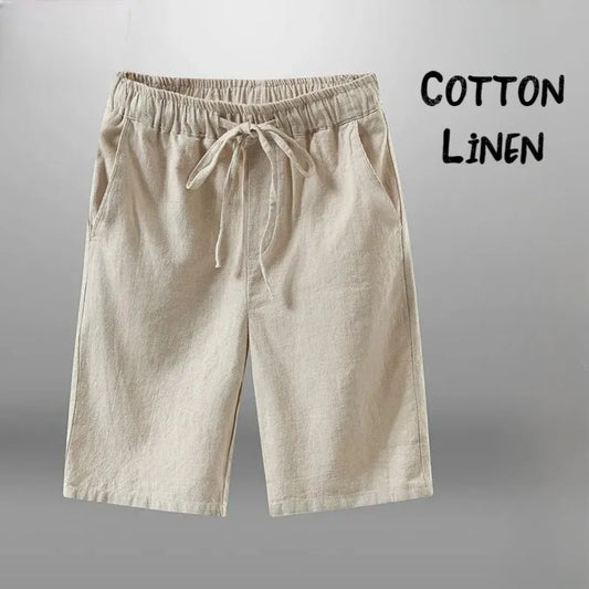 Men’s Cotton Linen Casual Shorts – Breathable Beach, Gym & Basketball - BuzzMart