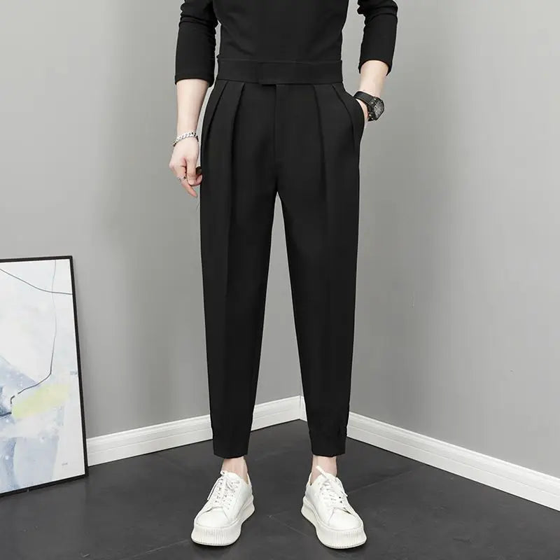 Trendy High-Waist Pleated Pants for Stylish Spring Looks - BuzzMart