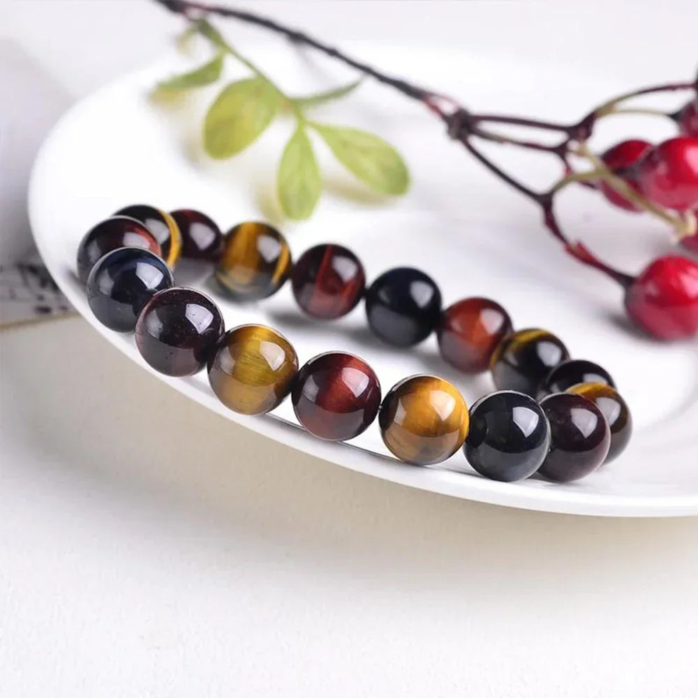 Colorful Tiger Eye Healing Bracelet – Crystal Gift for Couples - BuzzMart