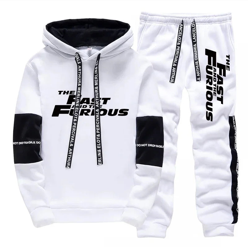 Men’s Cozy Hooded Tracksuit – Trendy Winter Street Style - BuzzMart
