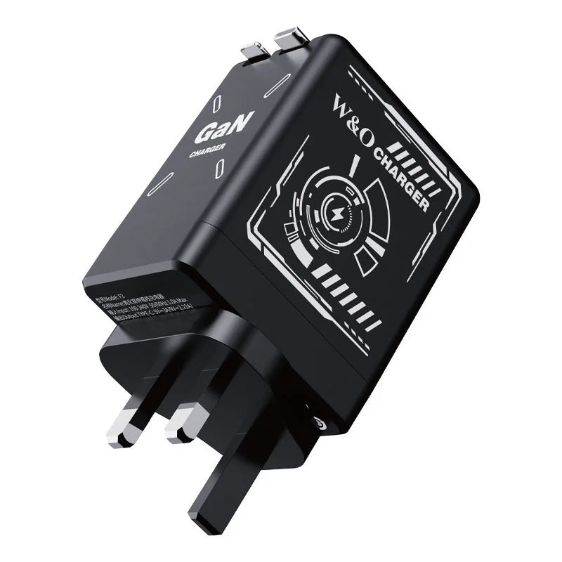 Stylish 120W GaN Fast Charger with Retractable Cables - BuzzMart