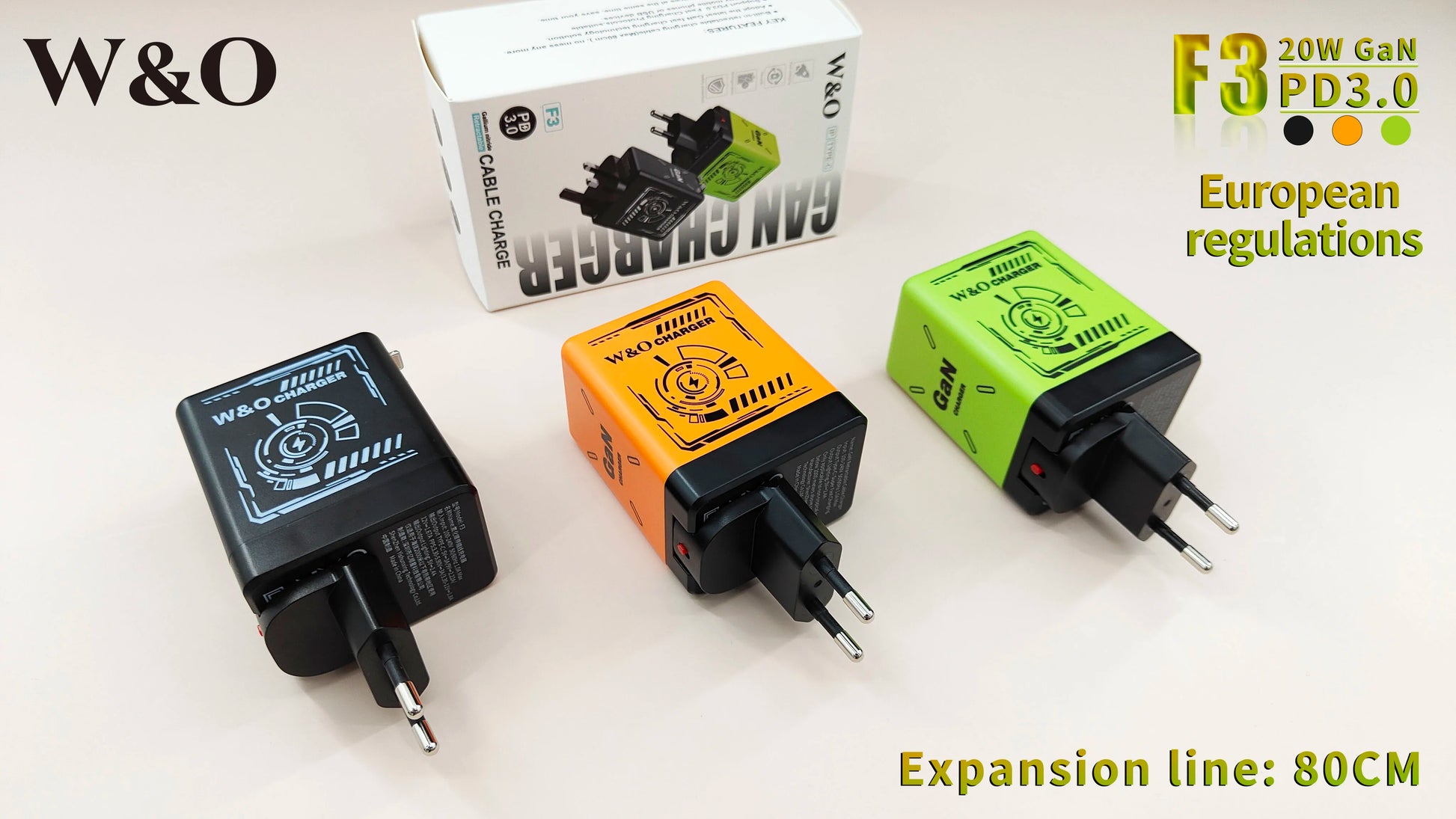 Trendy 20W GaN Fast Charger with Soft Silicone Cables - BuzzMart