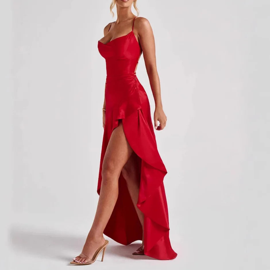 Sexy Ruffle Strap Mini Dress – Trendy Summer Statement Look - BuzzMart