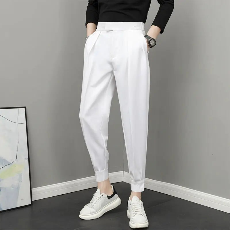Trendy High-Waist Pleated Pants for Stylish Spring Looks - BuzzMart