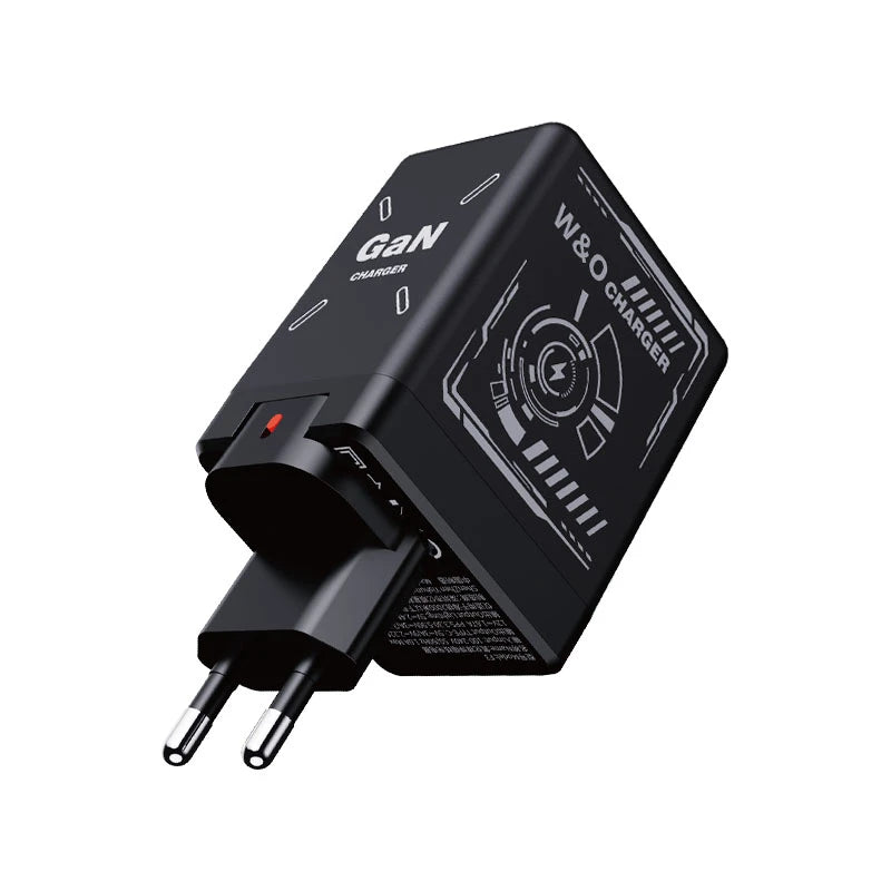 Stylish 120W GaN Fast Charger with Retractable Cables - BuzzMart