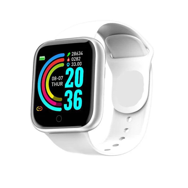 Y68 Smart Watch Men Women Heart Rate Oxygen Blood Pressure Monitoring Multi-Function Sleep Monitoring Smartwatch for Ios Android - BuzzMart