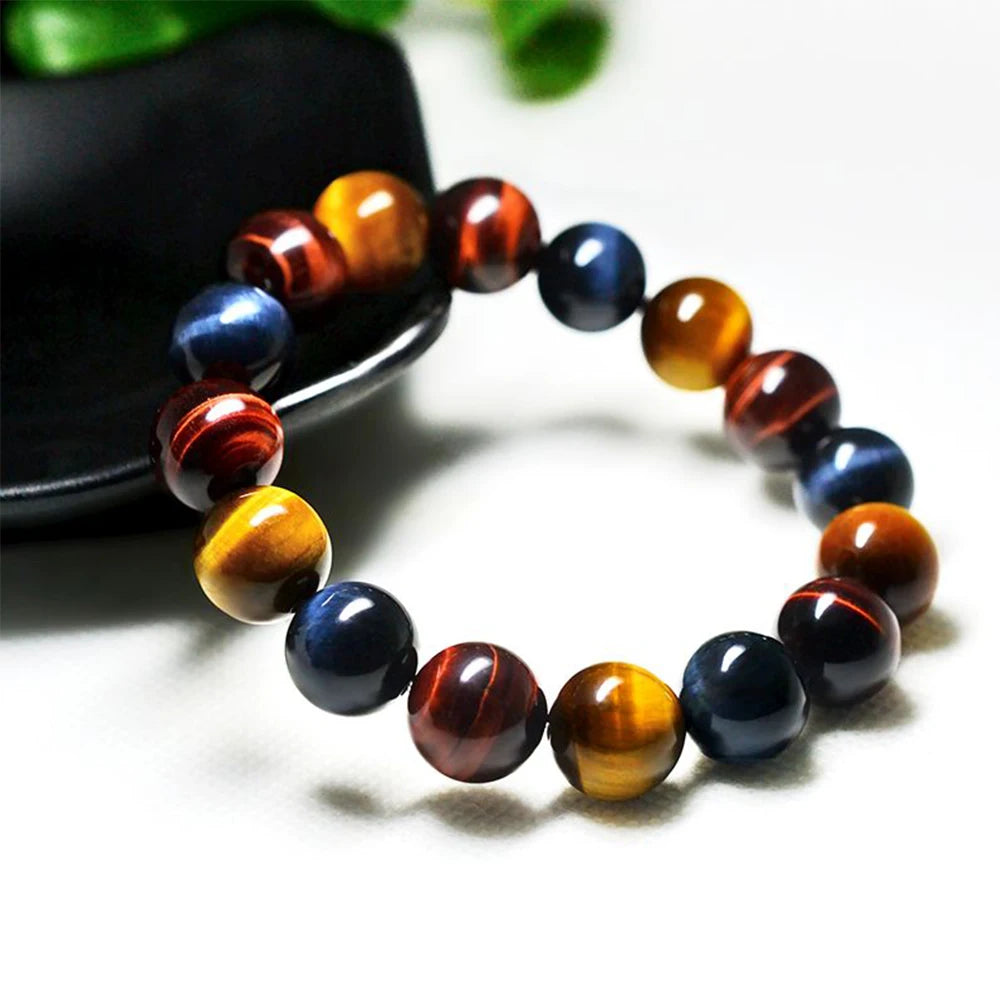 Colorful Tiger Eye Healing Bracelet – Crystal Gift for Couples - BuzzMart