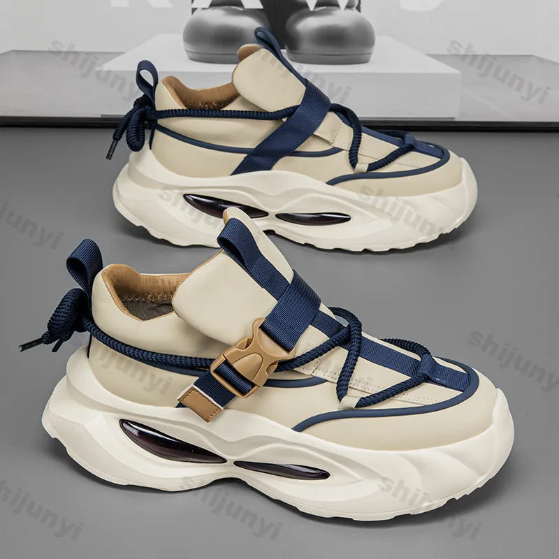 Men’s Chunky Sneakers – Breathable Mesh Casual Shoes 2025 - BuzzMart