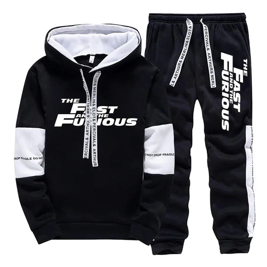 Men’s Cozy Hooded Tracksuit – Trendy Winter Street Style - BuzzMart