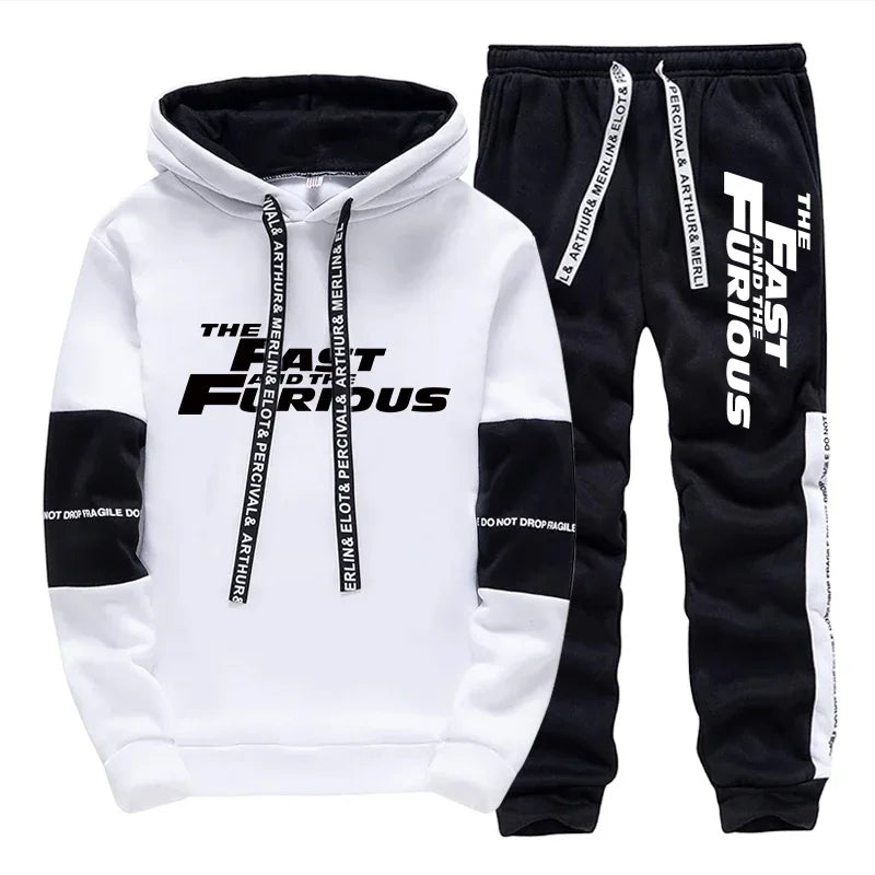 Men’s Cozy Hooded Tracksuit – Trendy Winter Street Style - BuzzMart