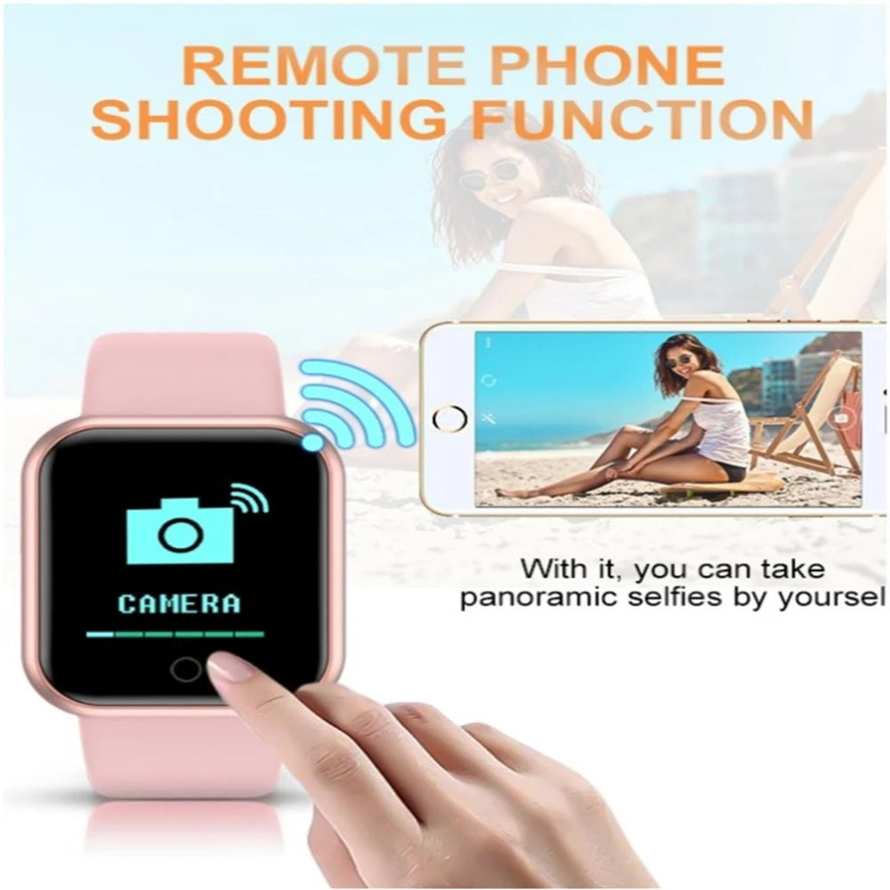 Smart Watches For Women Men Bluetooth Connect Phone Player Music Control Fitness Heart Rate Monitor Sport Bracelet Digital Y68 - BuzzMart
