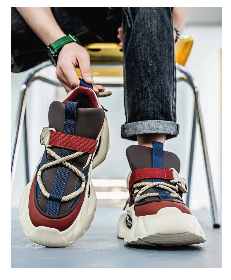 Men’s Chunky Sneakers – Breathable Mesh Casual Shoes 2025 - BuzzMart