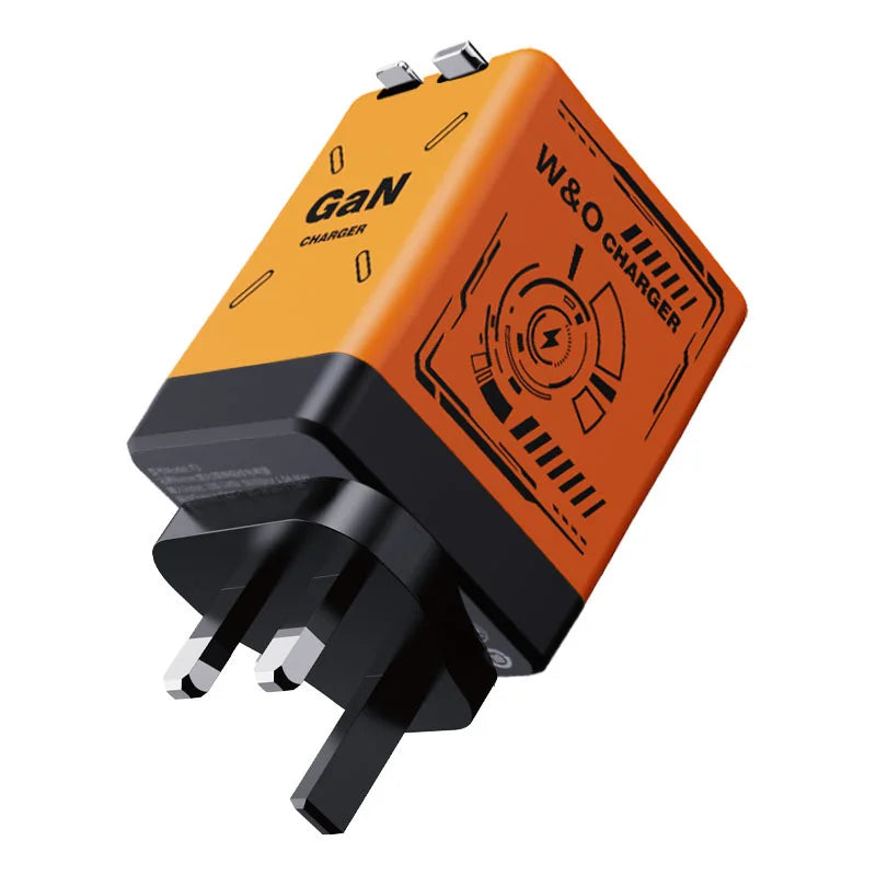 Stylish 120W GaN Fast Charger with Retractable Cables - BuzzMart