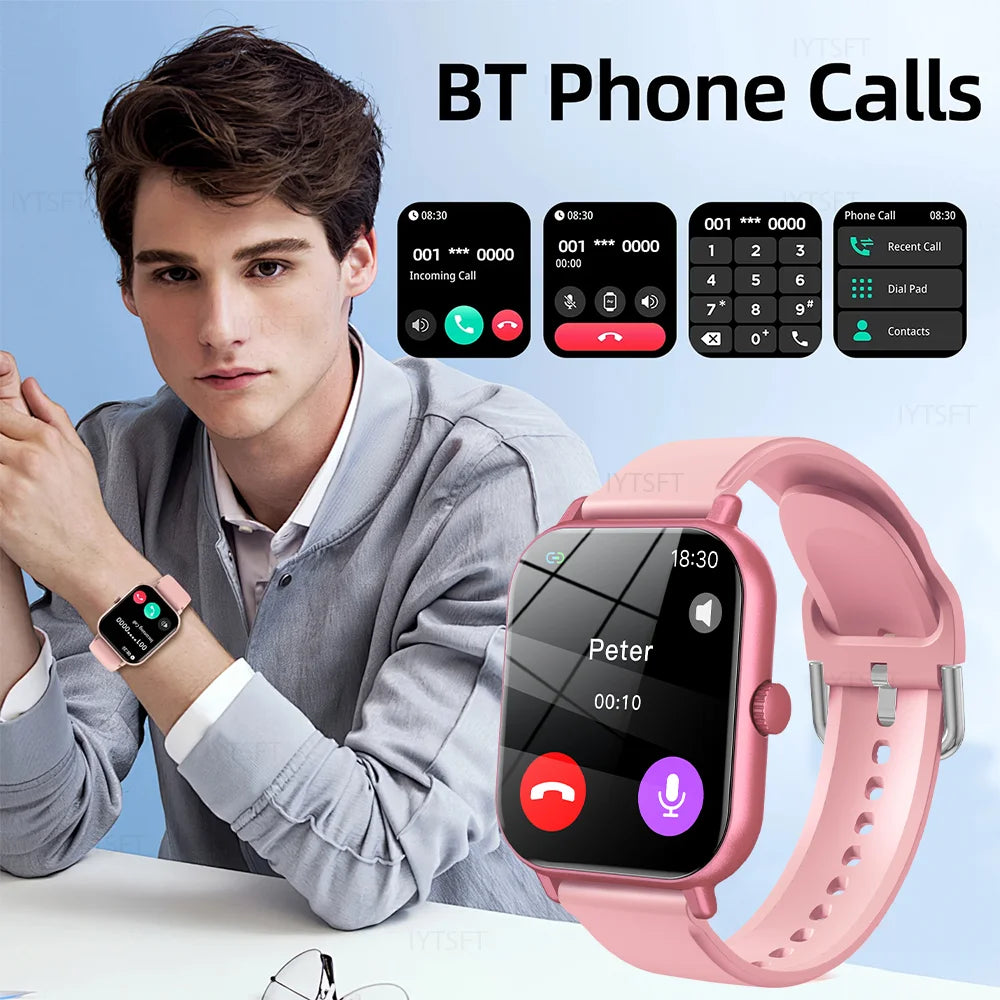 KESHUYOU 2025 New Smart Watch Men Women Full Touch Screen Heart Rate Tracker Bluetooth Talking Sports Smart Watch Holiday Gift - BuzzMart
