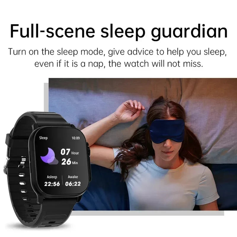 LAXASFIT New Watch T800 U2 Smart Watch 2025 Mens Womens Tracking Bluetooth Talk BT Music Wireless Charging Smart Watch - BuzzMart