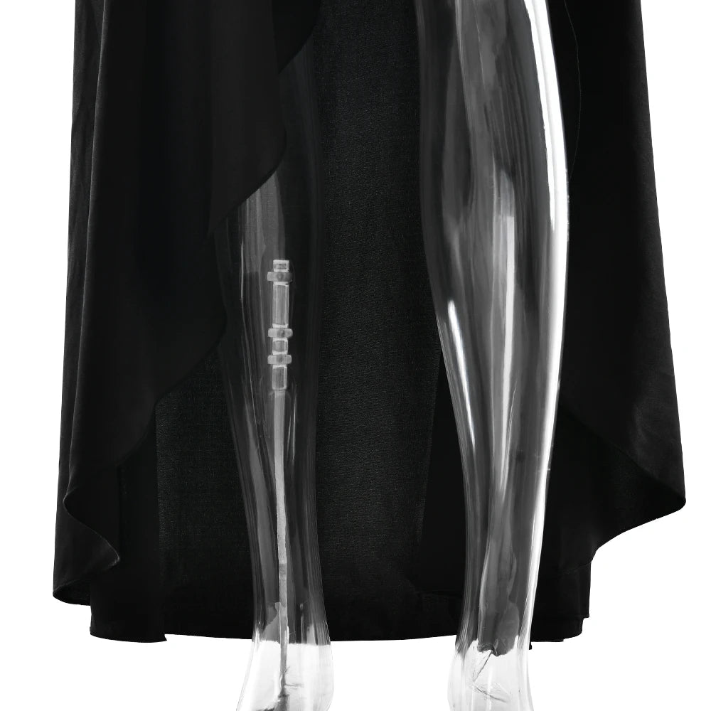 Sexy Satin Split Maxi Dress – Backless Holiday Glam Look - BuzzMart
