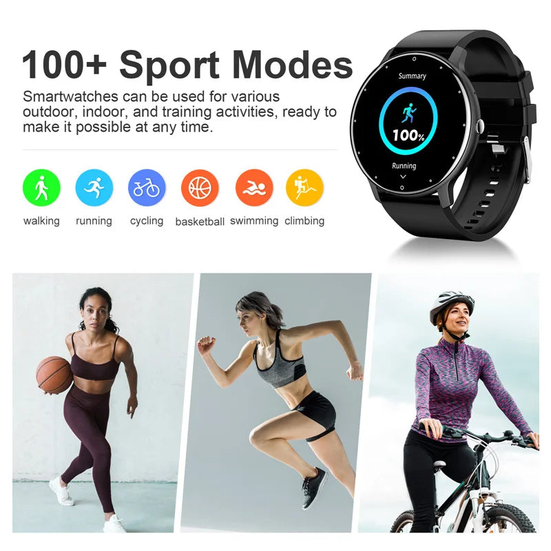 LIGE Smart Watch Women Men Full Touch Screen Bluetooth 5.2 Call Waterproof Watches Sports Fitness Tracker Factory IP67 ZL02 New - BuzzMart