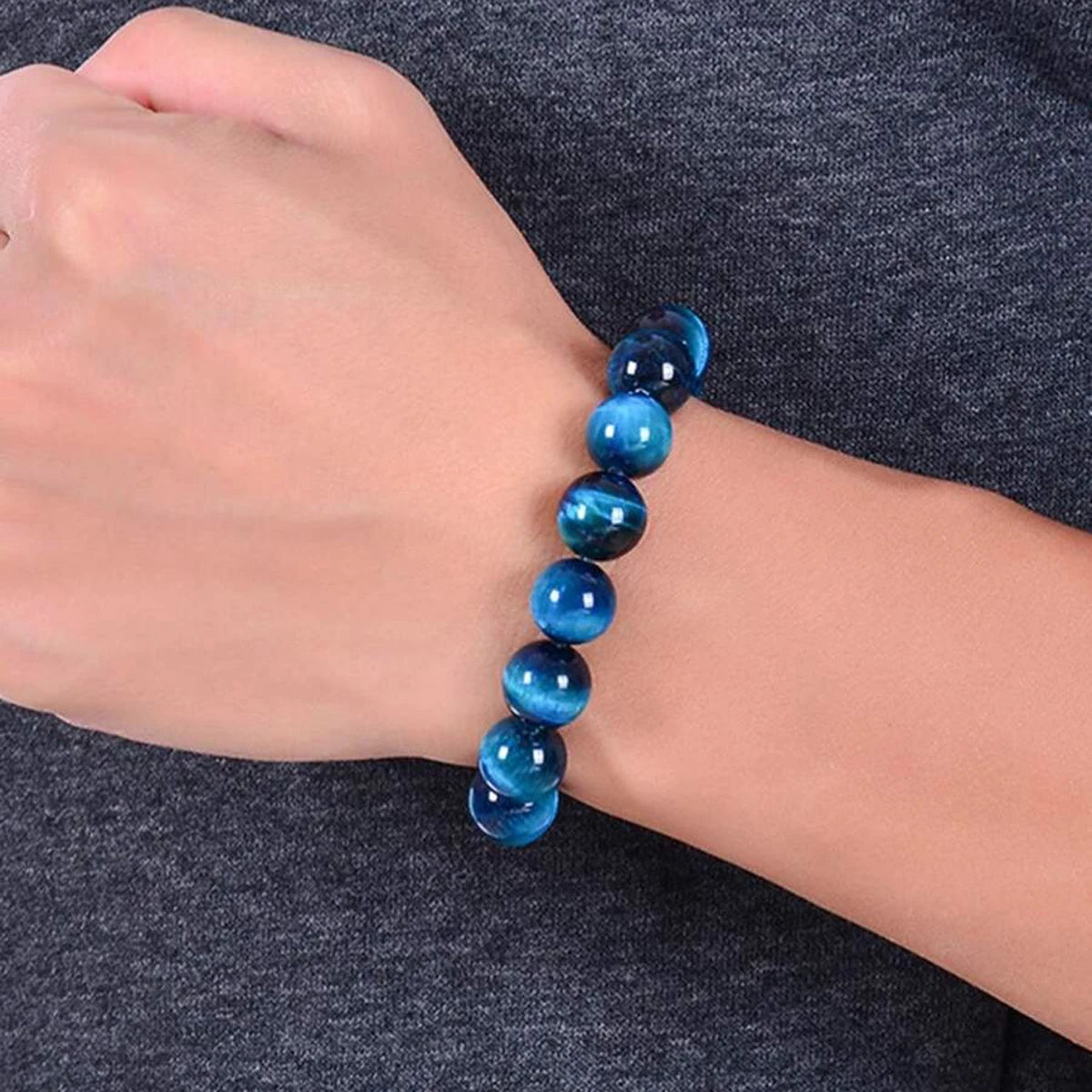 Mystic Blue Tiger Eye Bracelet – Trendy Healing Gift - BuzzMart