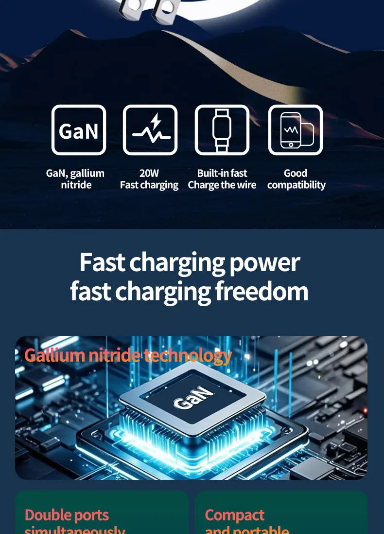 Trendy 20W GaN PD3.0 Charger for All Phones - BuzzMart