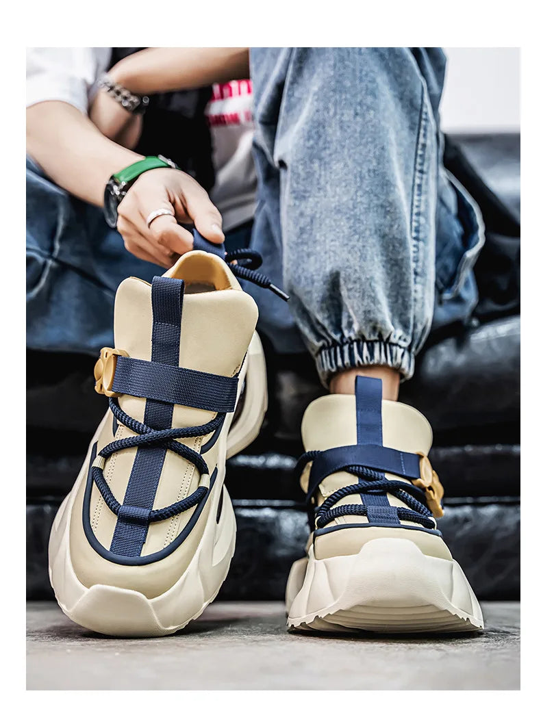 Men’s Chunky Sneakers – Breathable Mesh Casual Shoes 2025 - BuzzMart