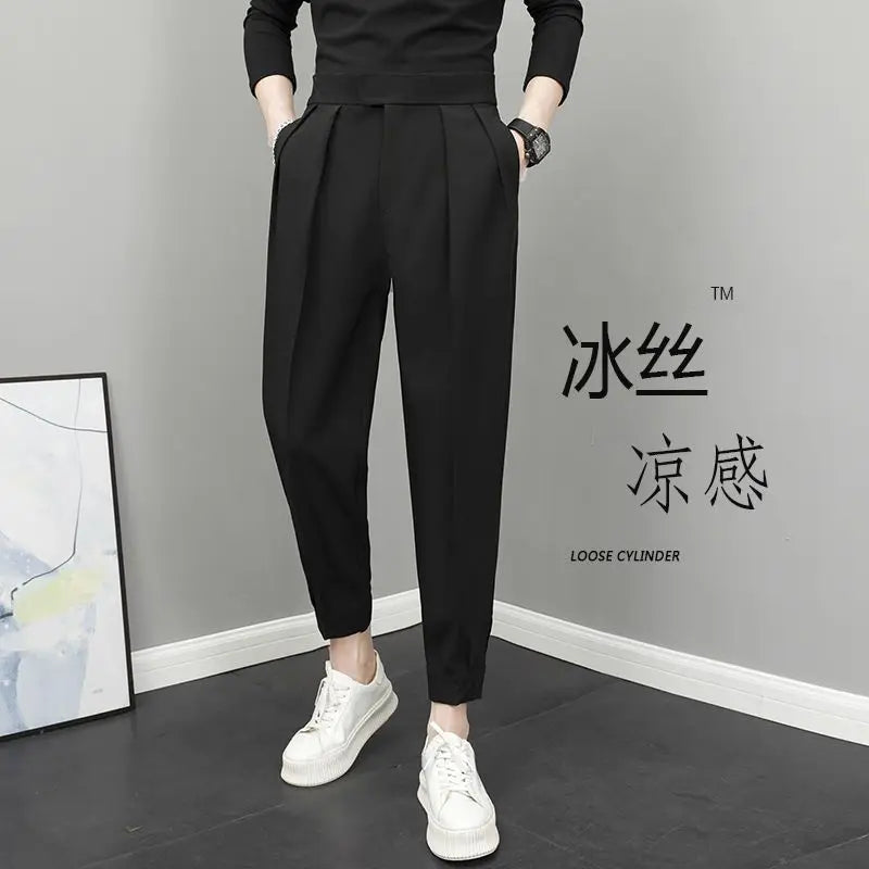 Trendy High-Waist Pleated Pants for Stylish Spring Looks - BuzzMart