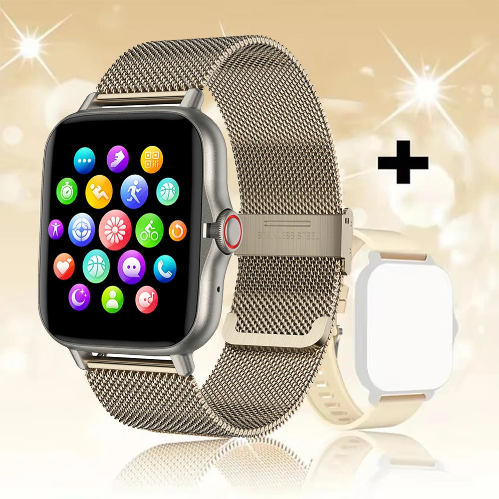 2024 Smart Watch Android Phone 1.44'' Inch Color Screen Bluetooth Call Blood Oxygen/Pressure Monitoring Smart Watch Women Men - BuzzMart