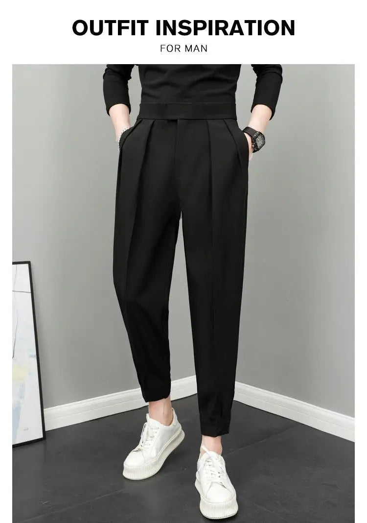Trendy High-Waist Pleated Pants for Stylish Spring Looks - BuzzMart