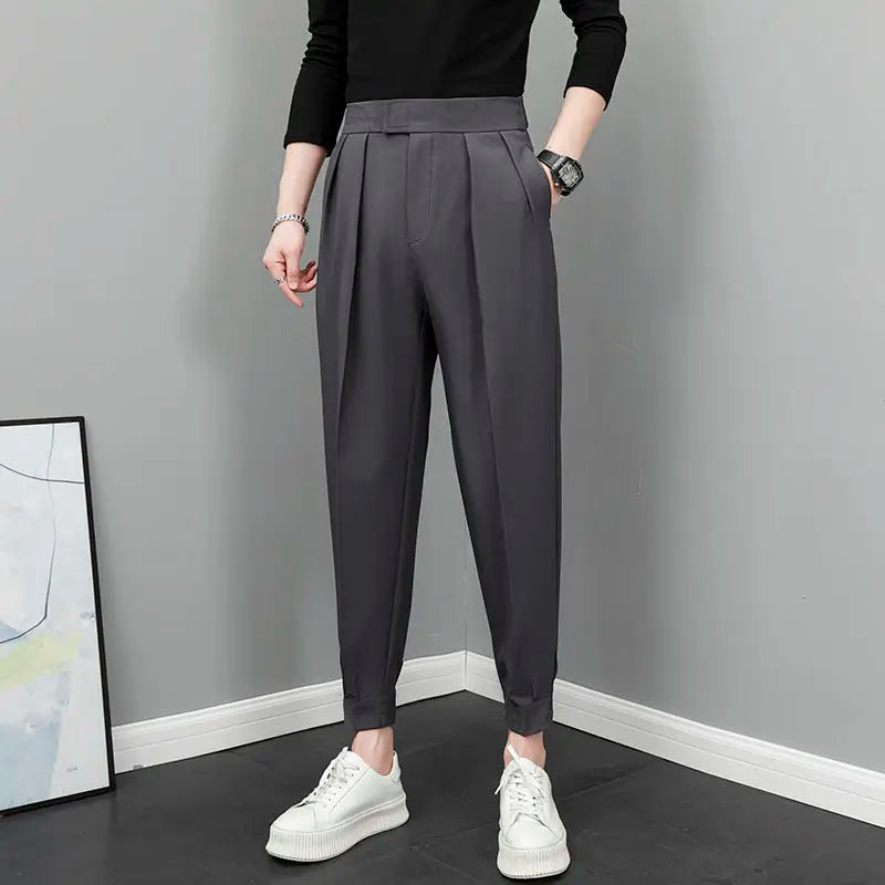 Trendy High-Waist Pleated Pants for Stylish Spring Looks - BuzzMart