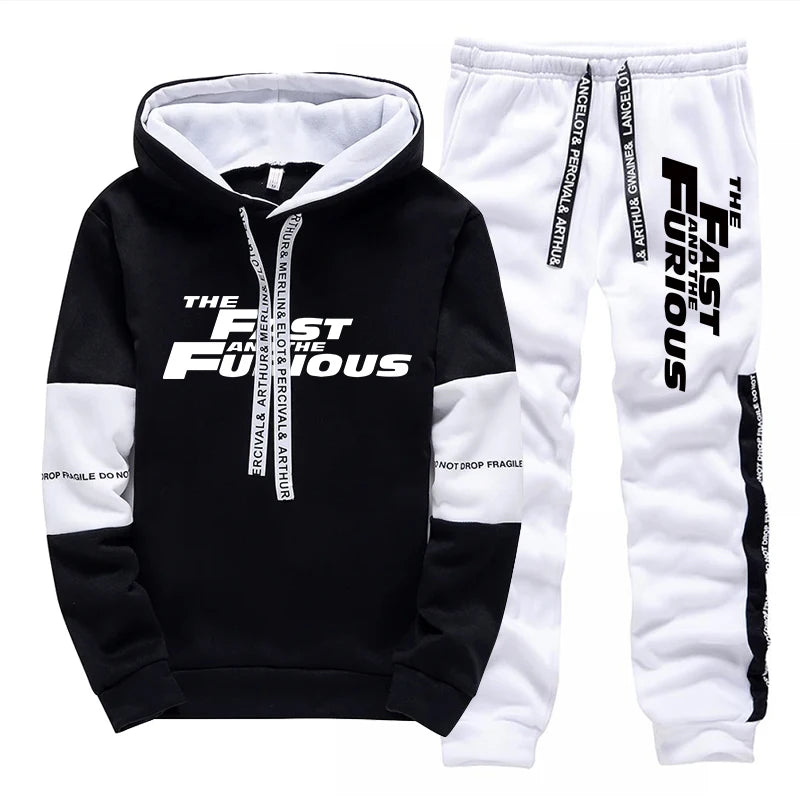 Men’s Cozy Hooded Tracksuit – Trendy Winter Street Style - BuzzMart