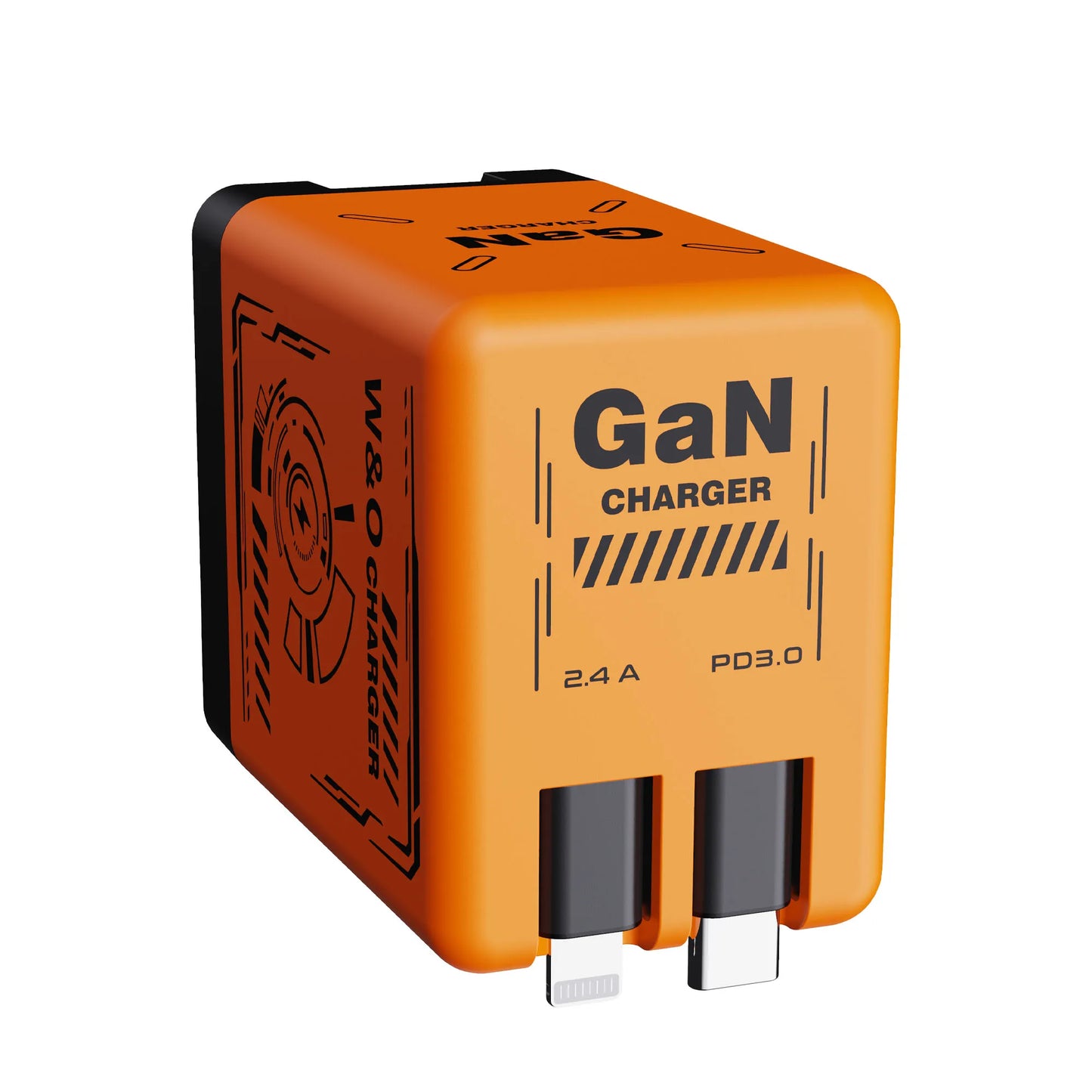 Trendy 20W GaN Fast Charger with Soft Silicone Cables - BuzzMart