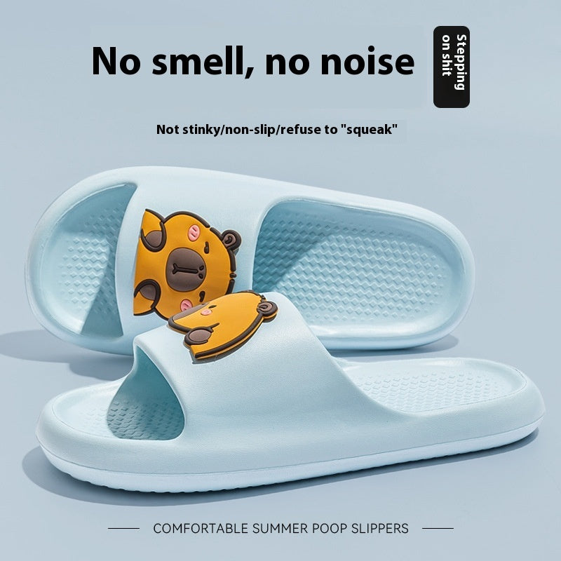Cute Cartoon Dog Slippers Non-slip Floor Bathroom Slipper Summer Women's House Shoes - BuzzMart