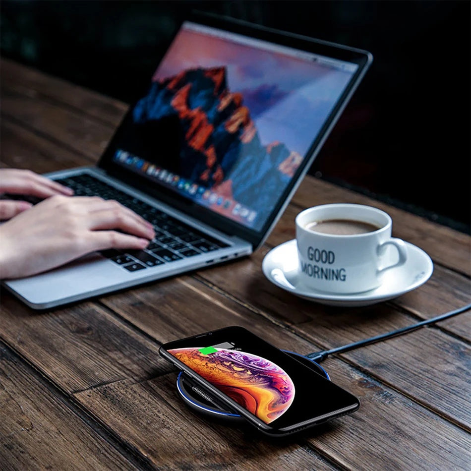 Wireless Charger For I-Phone Fast Wireless Charging Pad For Sam-sung High Speed - BuzzMart