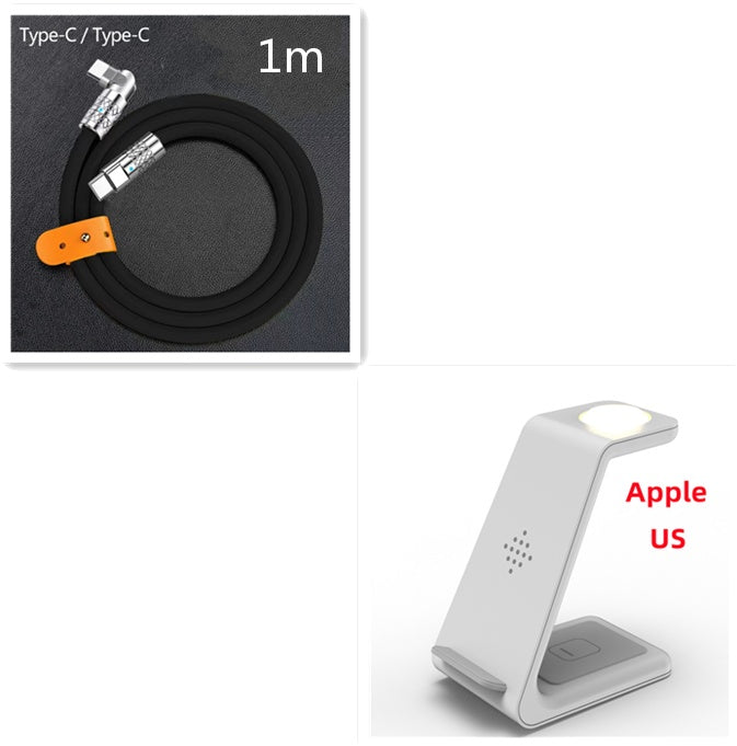 3 In 1 Fast Charging Station Wireless Charger Stand Wireless Quick Charge Dock For Phone Holder - BuzzMart