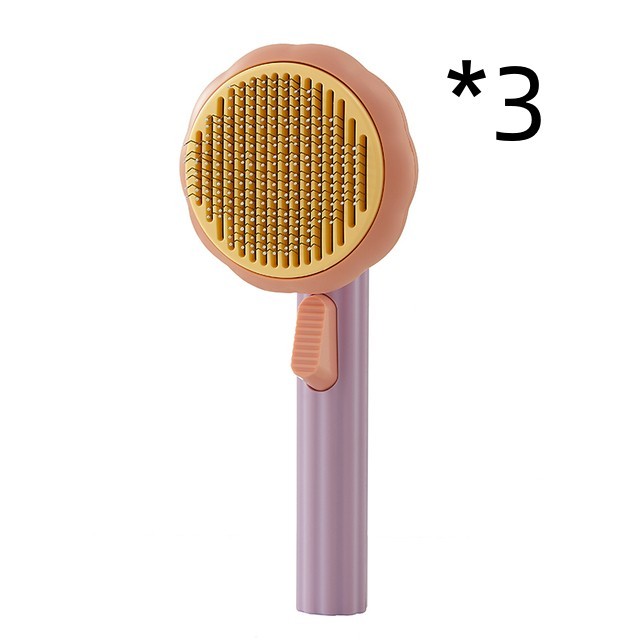 New Pet Cat Brush Hot Selling Hand-held Steel Wire Self-cleaning Comb Looper For Hair Removal - BuzzMart