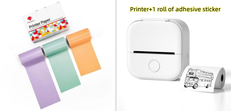 Portable Mini Thermal Label Printer Home Photo Printer Student Wrong Question Printer Bluetooth-compatible Mini Label Printer Price Tag - BuzzMart