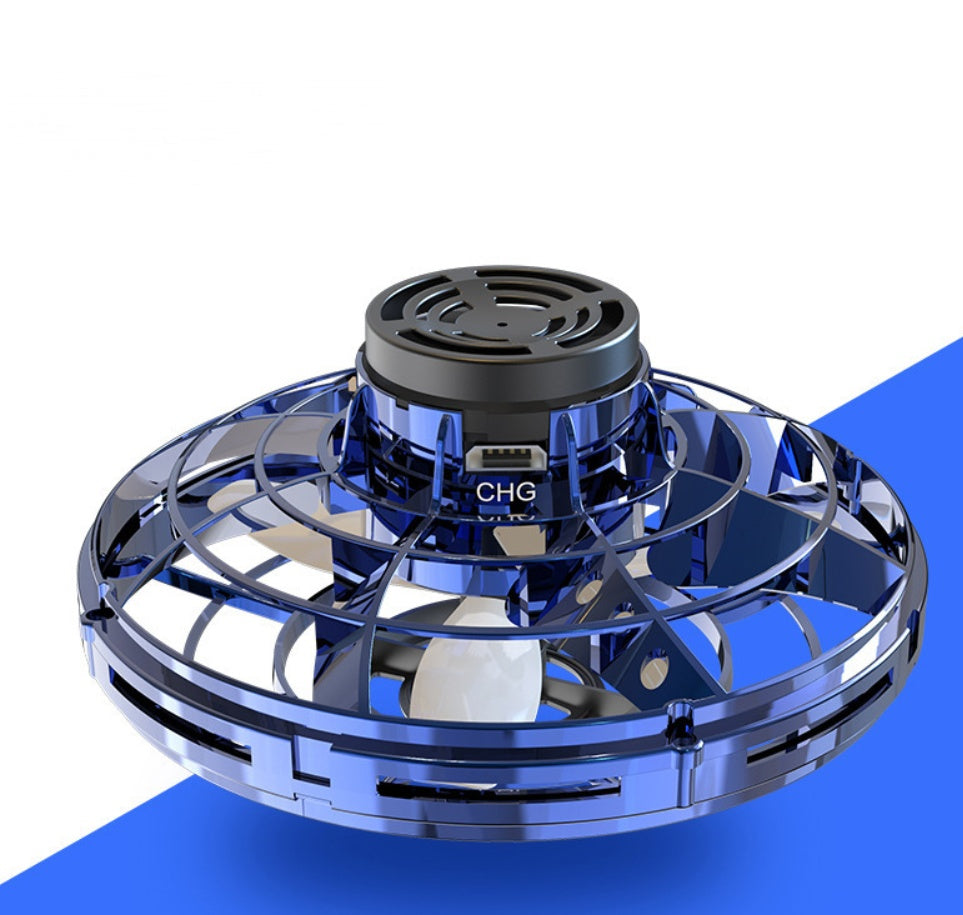 Mini Fingertip Gyro Interactive Decompression Toy Drone LED UFO Type Flying Helicopter Spinner Toy Kids - BuzzMart