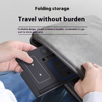 15W 3 In 1 LED Fast Wireless Charger Stand Foldable Charging Station For Smart Phone 15 14 13 12 11 IWatch 9 8 7 6 5 Airpods Pro - BuzzMart