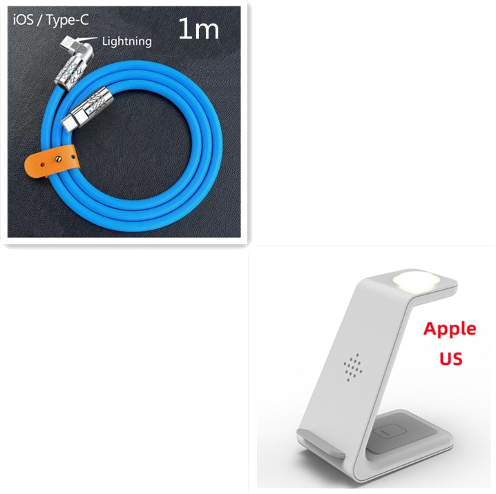3 In 1 Fast Charging Station Wireless Charger Stand Wireless Quick Charge Dock For Phone Holder - BuzzMart
